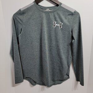 Girls Youth Large Under Armour Heatgear Moisture-Wicking Long-Sleeve Shirt